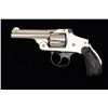 Smith & Wesson .38 Safety Hammerless DA  revolver, .38 S&W cal., 3-1/4” barrel, nickel  finish, chec
