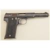 Image 2 : Astra Model 1921 9mm semi-auto pistol showing  crown proof on forward portion of barrel,  possibly S