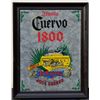 Image 1 : Framed bar advertising mirror for Cuervo 1800  approx. 20” x 16” in very good condition.   Est.:  $5