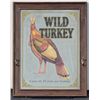 Image 1 : Wood framed bar mirror with silk screened  advertisement for Wild Turkey Kentucky  Spirits, approx. 