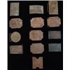 Image 1 : Lot of brass buckles, one Remington for Mills  belt, 12 1960s-70s Wells Fargo, Colt, etc.  made in E