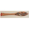 Image 3 : Wood paddle with killer whale by Odin Lorring  carved on face and signed; currently priced  at $500.