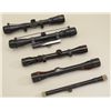 Image 1 : Lot of 5 older rifle scopes, Redfield,  Hunter, 3 Bushnell; all good optics with  normal wear and ag