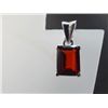 Image 1 : 6.25 CTW GARNET PENDANT .925 STERLING SILVER