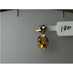 7.75 CTW CITRINEPENDANT .925 STERLING SILVER