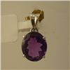 Image 1 : 7.75 CTW AMETHYST PENDANT .925 STERLING SILVER