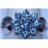 Image 1 : 23.20 CTW BLUE TOPAZ RING .925 STERLING SILVER