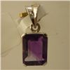 Image 1 : 7.25 CTW AMETHYST PENDANT .925 STERLING SILVER