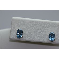 7.75 CTW BLUE TOPAZ EARINGS .925 STERLING SILVER