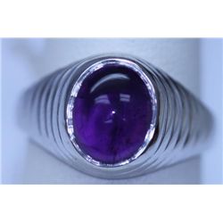 32.00 CTW AMETHYST RING .925 STERLING SILVER