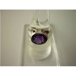 29.75 CTW AMETHYST RING .925 STERLING SILVER