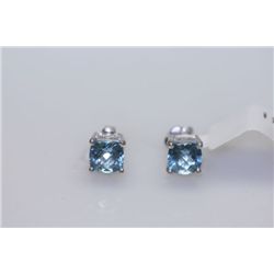 15.40 CTW BLUE TOPAZ EARRING .925 STERLING SILVER
