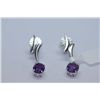 Image 1 : 21.25 CTW AMETHYST EARINGS .925 STERLING SILVER