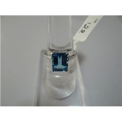 15.50 CTW BLUE TOPAZ RING .925 STERLING SILVER