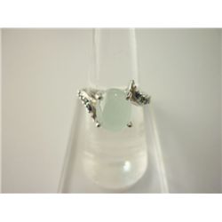 26.75 CTW BLUE TOPAZ RING .925 STERLING SILVER