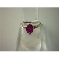 10.00 CTW RUBY RING .925 STERLING SILVER