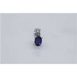 4.00 CTW SAPPHIRE PENDANT .925 STERLING SILVER