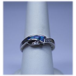 SILVER OPAL AND CZ BRACELET 14.01CTW