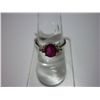 Image 1 : 15.00 CTW RUBY & DIAMOND RING .925 STERLING SILVER