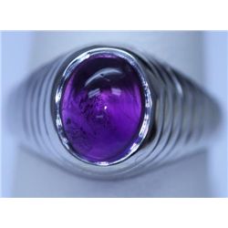 32.40 CTW AMETHYST RING .925 STERLING SILVER
