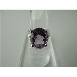 24.75 CTW AMETHYST RING .925 STERLING SILVER