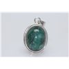 Image 1 : 35.04 CTW EMERALD CABUSHION PENDANT .925 STERLING SILVE