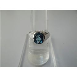 20.50 CTW BLUE TOPAZ RING .925 STERLING SILVER