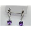 Image 1 : 27.60 CTW AMETHYST EARRING .925 STERLING SILVER