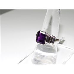 29.25 CTW AMETHYST RING .925 STERLING SILVER
