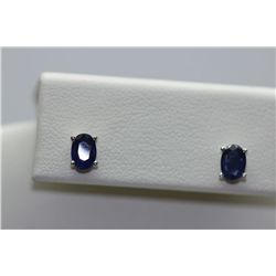 6.00 CTW SAPPHIRE EARINGS .925 STERLING SILVER