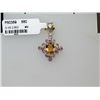 Image 1 : 14.00 CTW CITRINE AND RODOLITE PENDANT .925 STERLING SI