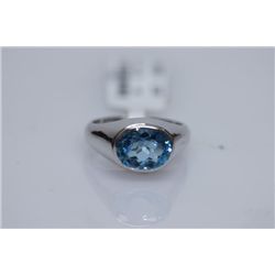 30.75 CTW BLUE TOPAZ RING .925 STERLING SILVER