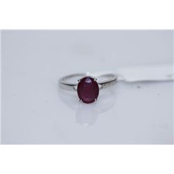 11.00 CTW RUBY RING .925 STERLING SILVER