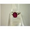 Image 1 : 12.00 CTW RUBY RING .925 STERLING SILVER