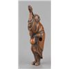 Image 6 : A tall wood netsuke of a Tekkai sennin.