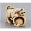 Image 1 : An ivory netsuke of tiger with cub.