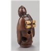 Image 3 : ,A wood netsuke of a Chinese scholar.