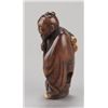Image 4 : ,A wood netsuke of a Chinese scholar.