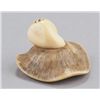 Image 2 : An ivory netsuke of a mushroom.