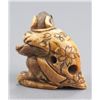 Image 4 : An ivory netsuke of a rat in gown.