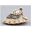 Image 2 : An ivory netsuke of a Minogame tortoise.