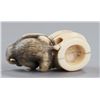 Image 7 : An ivory netsuke of a monkey.