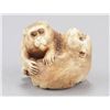 Image 1 : An ivory netsuke of two monkeys.