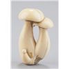 Image 1 : An ivory netsuke of shitake mushrooms.