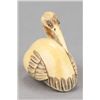 Image 2 : An ivory netsuke of a Manchurian crane
