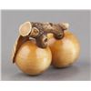 Image 2 : An ivory netsuke in the form of loquats.
