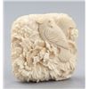 Image 1 : A fine ivory manju of a parrot.