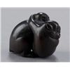 Image 6 : A wood netsuke of two monkeys.