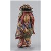 Image 1 : A painted wood netsuke of the dancer of Shakkyo.