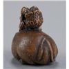 Image 4 : A wood netsuke of an acrobat on a Baku.